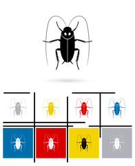 Cockroach icon or cockroach sign. Vector cockroach pictogram or cockroach symbol