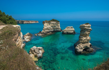 Torre Sant’Andrea, Rocky beach in Puglia, Italy