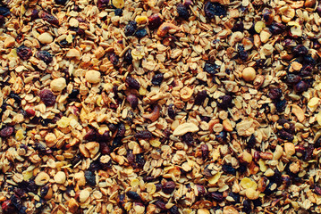 Food Texture Muesli Dry Fruits Nuts Background