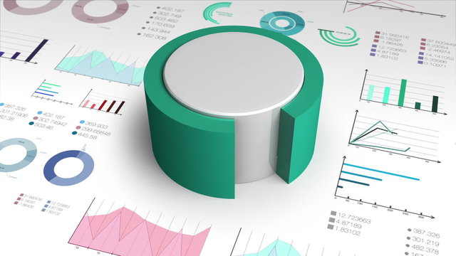90 percent circle cylinder pie chart and various graph chart for presentation templete(included alpha)