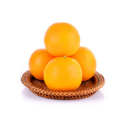 Orange fruit isolated on white background