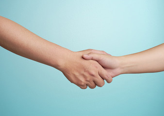 Closeup of people shaking hands