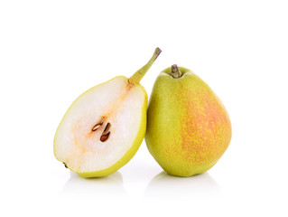 Pears fruit on white background