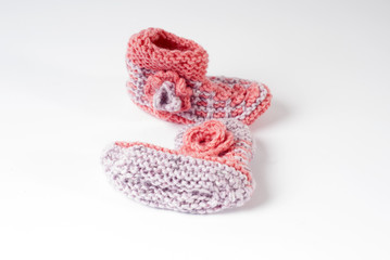 Gently Colorful wool socks for kids  on white