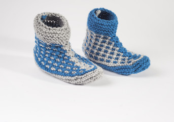 Gently Colorful wool socks for kids  on white