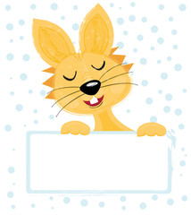 Easter Bunny Isolated on White Background with copy space.