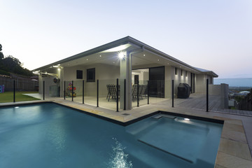 Fototapeta premium Stylish backyard
