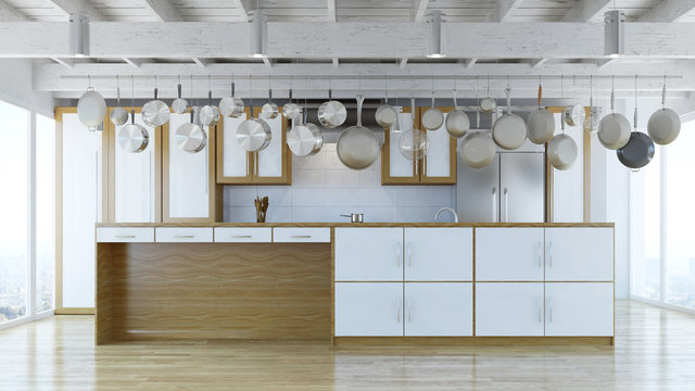 Moderne Küchenzeile in Küche
