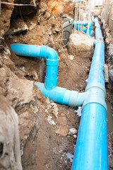 Repair the broken pipe in underground