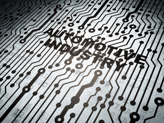 Fototapeta premium Industry concept: circuit board with Automotive Industry