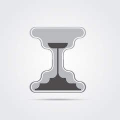 hourglass icon black symbol of preload or buffering