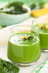 Green  milkshake with mint.