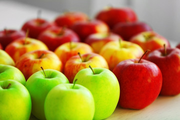 Ripe apples, closeup