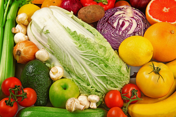 Set of different products, close up