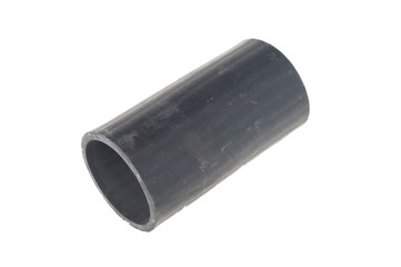 black rubber tube isolated on white 