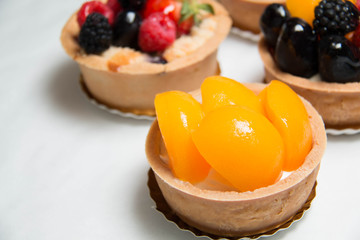  mixed fruit tart ready for dessert