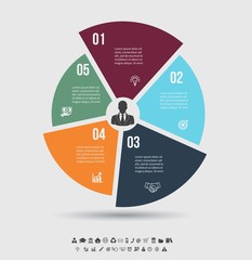 Vector Template for cycle diagram, graph, presentation and round chart