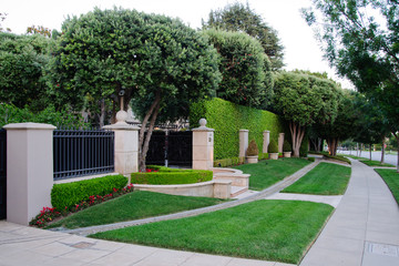 House with frontyard and garden path 