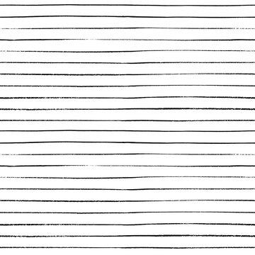 Grungy texture on white background. Hand drawn seamless abstract background for print on fabric or wrapping paper. Parallel stripes handcrafted with ink.