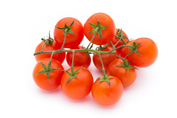 Tomato on the white isolatd background.