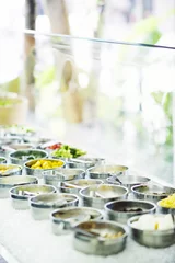 Fotobehang salad bar buffet fresh mixed vegetables display © TravelPhotography