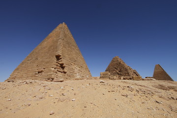 Fototapeta na wymiar Pyramidal tombs of Karima, Sudan