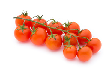 Tomato on the white isolatd background.