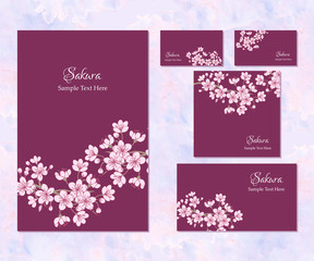 Template corporate identity with sakura