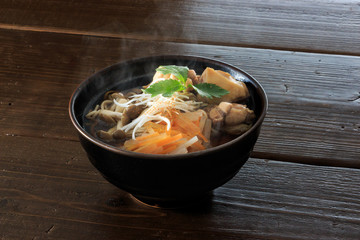 buckwheat noodle with chicken called Kashiwa soba