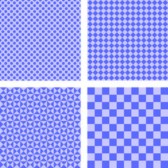Blue simple pattern set 