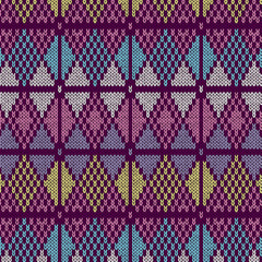 Style Seamless Knitted Pattern