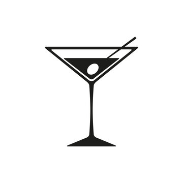 Martini Icon Isolated on White Background