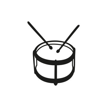 Drums, musical instruments, drumstick, drum isolated vector