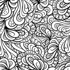 Fantasy decorative ornamental seamless pattern