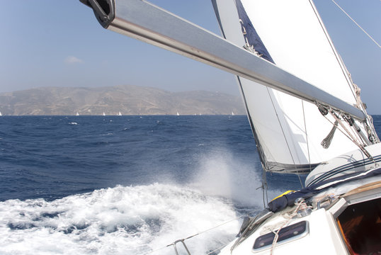 Yachts on the Mediterranean Sea