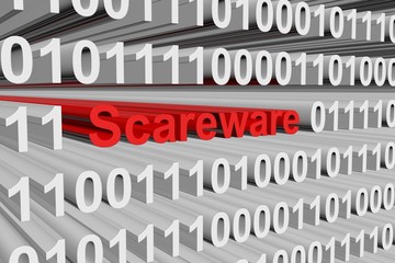 scareware is presented in the form of binary code