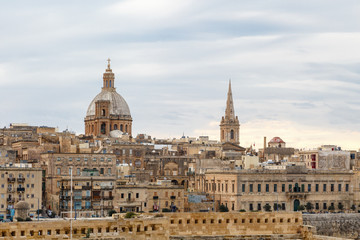 Fototapeta na wymiar Valletta Cityscape View