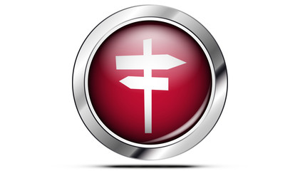 Picto panneau direction rouge