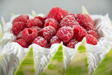 Raspberry layer cake