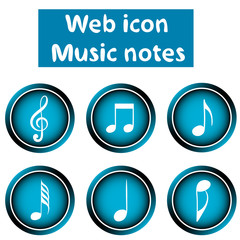 Clipart icon of music notes