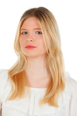 Naklejka premium Cool blonde girl isolated