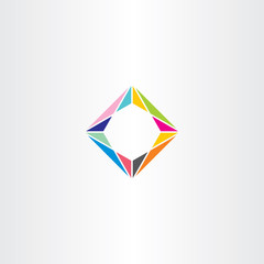 abstract square geometric colorful logo vector business symbol