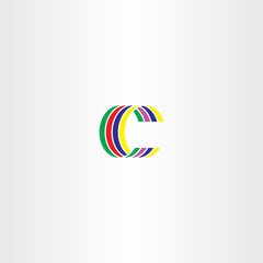 c letter colorful symbol vector sign logo