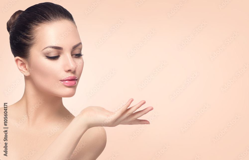 Wall mural beauty spa woman with perfect skin