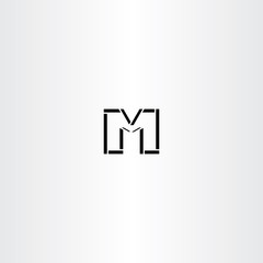 m letter icon black symbol logotype