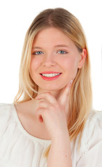 Fototapeta premium Cool blonde girl thinking