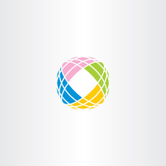 tech logo abstract colorful vector icon business symbol