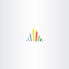 triangle vector colorful icon tech logo business design
