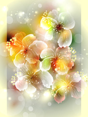 Background with abstract flower