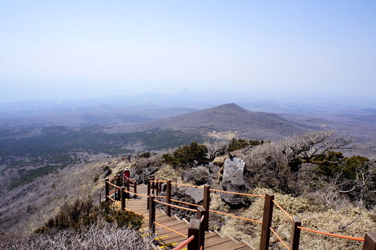Randonn&eacute;e sur le volcan de Jeju, Cor&eacute;e du Sud, Asie